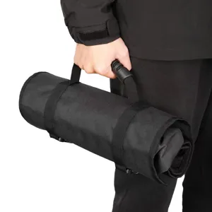 Borsa per attrezzi in tela nera resistente organizer portatile multifunzione per chiavi.