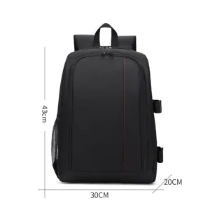 Black DSLR camera backpack outdoor waterproof wear-resistant travel laptop school rucksack new