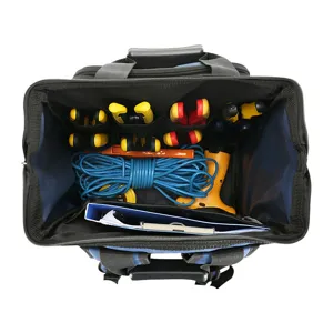 Multifunctional oxford tool backpack with large capacity and multi pockets for repair work.