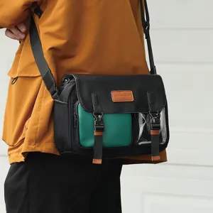 Sac bandoulière imperméable pour appareil photo reflex, design élégant multi-poches.