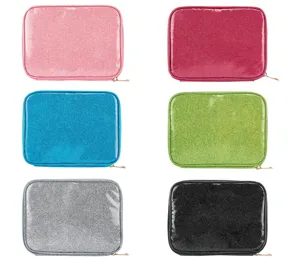 Glitter PU lederen opbergtas voor horlogebandjes en datakabels, meerdere kleuren beschikbaar.