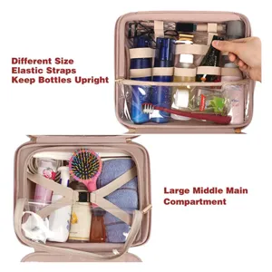 Bolsa de Maquillaje de Viaje con Gran Capacidad Organizador de Artículos de Aseo