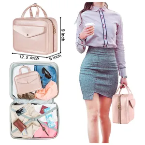 Bolso de almacenamiento de moda para mujer rosa bolsa de cosméticos portátil de viaje
