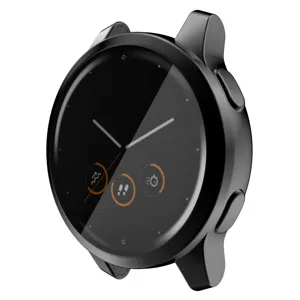 Zwarte TPU beschermende horlogekast volledige dekking compatibel met sport smartwatch.