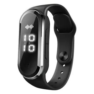 Slimme Ultrasone Muggenwerende Horloge Elektronische Anti Muggen Armband Met Temperatuur Stappenteller Oplaadbare Outdoor Gadget