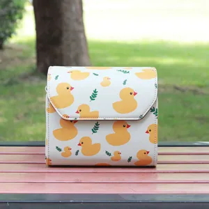 Leuke gele eend print cameratas, draagbare mini schoudertas voor spiegelreflexkamera's.
