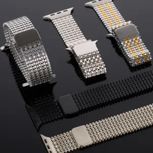 Roestvrijstalen horlogeband compatible met Apple Watch Ultra Series Magnetische sluiting band