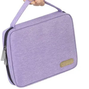 Sac de rangement électronique violet portable pour bracelets de montre et câbles image principale