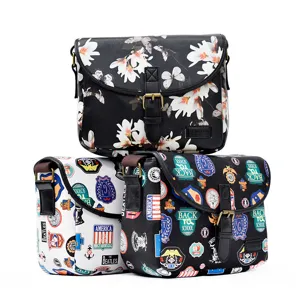 Campus stijl retro canvas dslr camera tas messenger fotografie tas met meerdere vakken