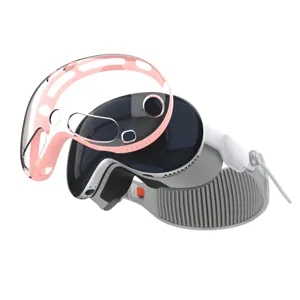 Beschermende hoes voor Apple Vision Pro MR-headset, roze TPU en PC cover voor topkwaliteit.