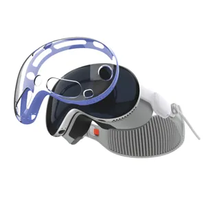 Gedetailleerd overzicht beschermhoes voor Apple Vision Pro MR headset, transparant TPU en PC.