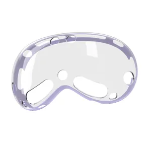 Transparante paarse beschermhoes compatibel met Apple Vision Pro MR headset TPU PC