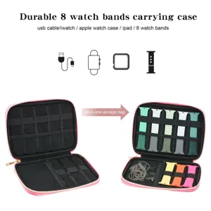 Duurzame horlogeband opbergtas multifunctionele reisetui voor 8 bandjes en accessoires