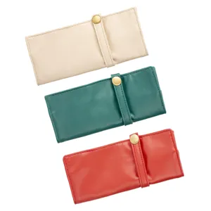 Estuche de cuero PU para correa de reloj bolsa de viaje organizador portatil multi