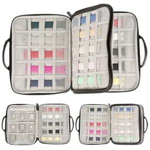 Sac De Rangement Double Couche Pour Bracelet De Montre Portable Minimaliste Polyester Voyage Électronique Câble Organisateur Pochette Pour Smartwatch