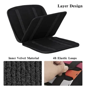 Portable smartwatch strap storage bag with 48 slots and multi-layer design for travel.