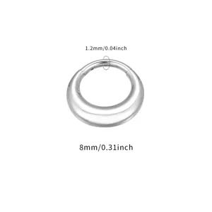 G23 Titan Segmentring Piercing Detailansicht mit 1,2 mm Stärke und 8 mm Innendurchmesser.