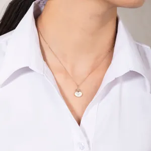 Roségold Schlüsselbein-Kette Halskette mit elegantem Anhänger für Damen Mode Alltag.