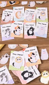 Süße Katzen Haftnotizen Notizblock kawaii Cartoon Schreibwaren für Schule Büro täglichen Gebrauch