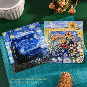 Kühlschrankmagnet Weltberühmte Gemälde Van Gogh Sternennacht Monet Acryl Kunst Magnetisches Dekor Für Kühlschrank Geschenk