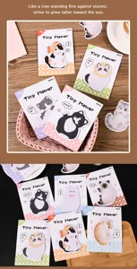 Süße Katze Haftnotizen Set Cartoon Tier Notizblock Büro Schule Schreibwaren Geschenk