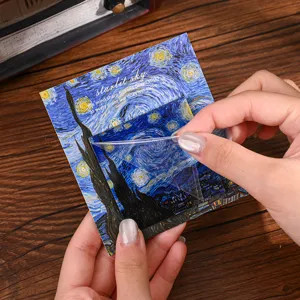 Van Gogh Sternennacht Kunst Aufkleber dekorativer Kühlschrankmagnet Briefpapier