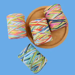 Buntes Raffia Papierseil Für Geschenkverpackung DIY Handwerk Gewebte Kordel Für Blumenstrauß Dessertbecher Verpackung Rolle