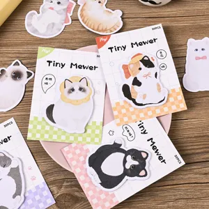 Süße Katzen Haftnotizen Memo Block niedliche Tier Haftnotizen für Schule Bürobedarf
