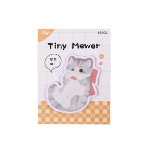 Niedliche Katzen Haftnotizen Notizblock Memo Pads Schreibwaren 30 Stueck Schulbedarf