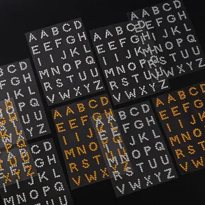 Minimalistische DIY Alphabet Aufkleber PET Scrapbooking Strass Perlen Buchstaben Zahlen Sticker Für Journal Basteln