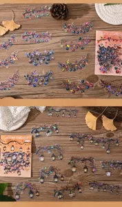 Holographic autumn berry lantern journal stickers decorative DIY collage material for kids