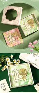Metall Lesezeichen Geschenkkarton elegantes Blumen Design ideal fuer Lehrer Tag Prasent