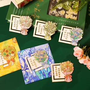 Metall Lesezeichen Tag des Lehrers Geschenk Abschluss Andenken Elegante Florale Hohle Quaste Lesezeichen Mit Geschenkschachtel
