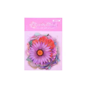 PET Blumen Aufkleber 50 Stueck romantisch floral Tagebuch Zubehoer dekorative Schreibwaren