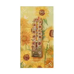 Tournesol laiton creux métal marque-page vintage style ancien papeterie inspirante cadeau idéal