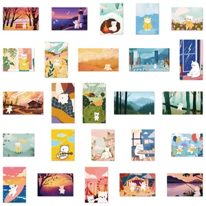 Cute little bear decorative stickers set for DIY phone case laptop cartoon aesthetic art.