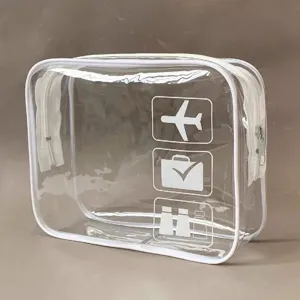 Transparante PVC toilettas waterdichte cosmetische tas draagbare make-up organizer