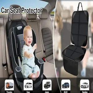 Protector de asiento de coche para niños estera antideslizante funda de cuero impermeable.