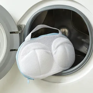 Mesh Bra Laundry Bag Sandwich Fabric Anti-Deformation Washing Machine Bag With Zipper For Home Underwear Lingerie Care