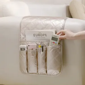 Οργανωτής μπράτσου καναπέ, αδιάβροχη κρεμαστή τσάντα αποθήκευσης PU με πολλές θήκες.
