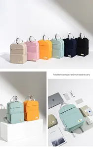 Foldable lightweight travel backpack with multiple colors, perfect casual daypack for daily use.