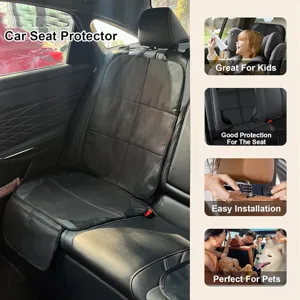 Protector de asiento de coche detalle alfombrilla de cuero antideslizante para niños