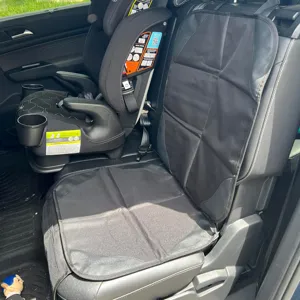 Protector de asiento de coche para bebe alfombrilla antideslizante impermeable negro