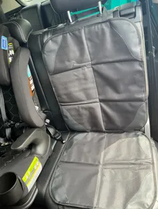 Protector de asiento de coche alfombrilla antideslizante para silla de bebe negro accesorio
