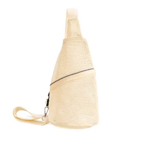 Bolso de Pecho de Malla Transpirable Deportivo Unisex Bandolera para Teléfono y Llaves