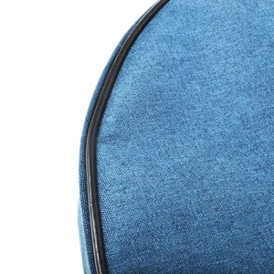 Blaues Spielzeug Aufbewahrungsmatte Detail Textur langlebiges Stoffmaterial mit Paspel