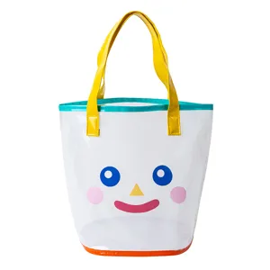 Bolso de playa transparente de PVC, bolsa de natación impermeable para guardar juguetes de niños.