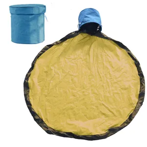 Baby Spielzeug Aufbewahrungstasche und Spielmatte, tragbarer runder Eimer für Kinder.