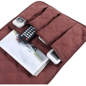 Organizador de reposabrazos de sofá acolchado bolsa de almacenamiento colgante para control