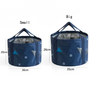 Vasca da bagno per piedi pieghevole portatile contenitore acqua per viaggio 30 35cm